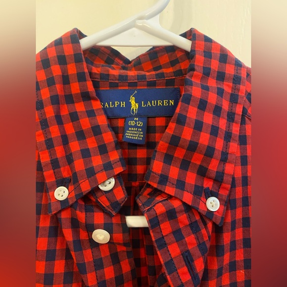 Ralph Lauren Button Down Boys Size M 10-12. - Picture 2 of 3